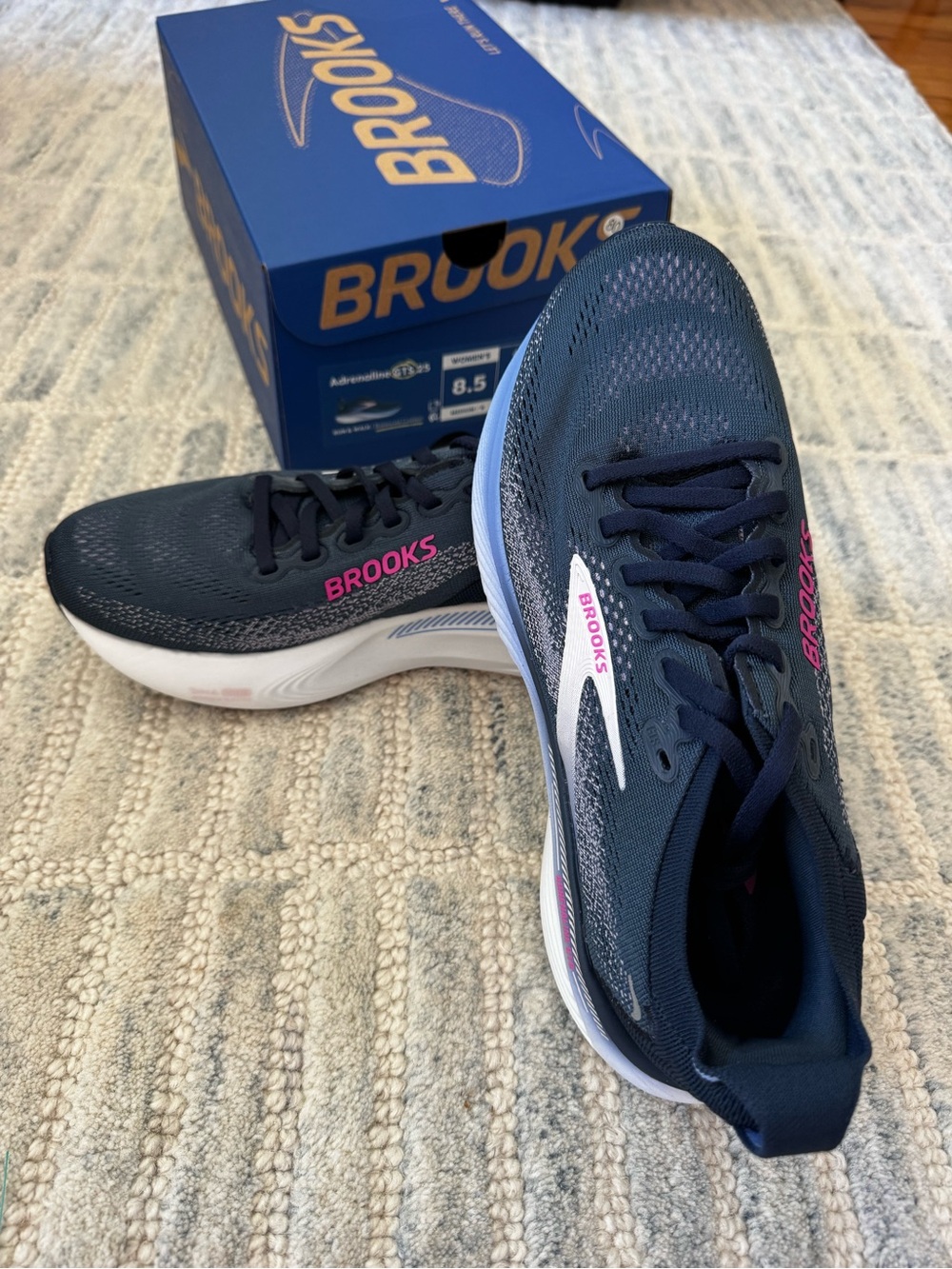 NEWBrooks Women’s Andrenaline GTS 25 Running Shoe — Spellbound/Blazing Bell/Pink - Picture 7 of 7